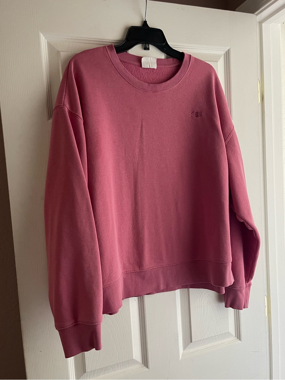 Pink Champion oversized crewneck